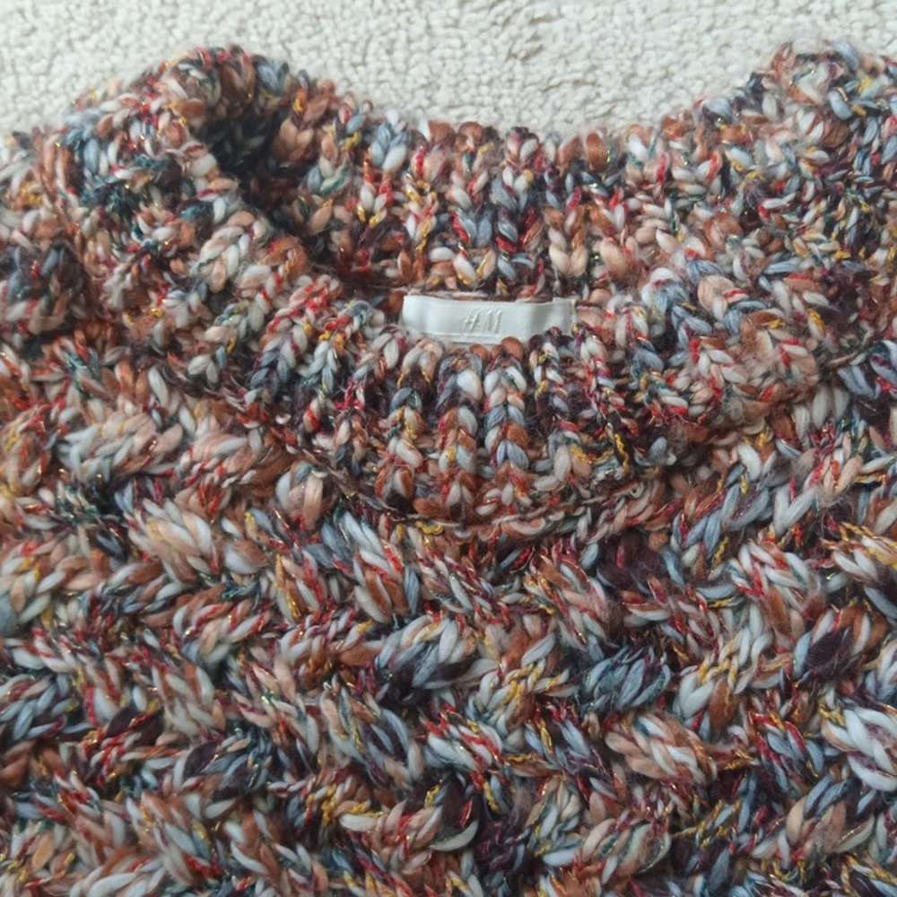 PtP 20" H&M Multicolor Chunky Knit Sweater - Picture 10 of 14